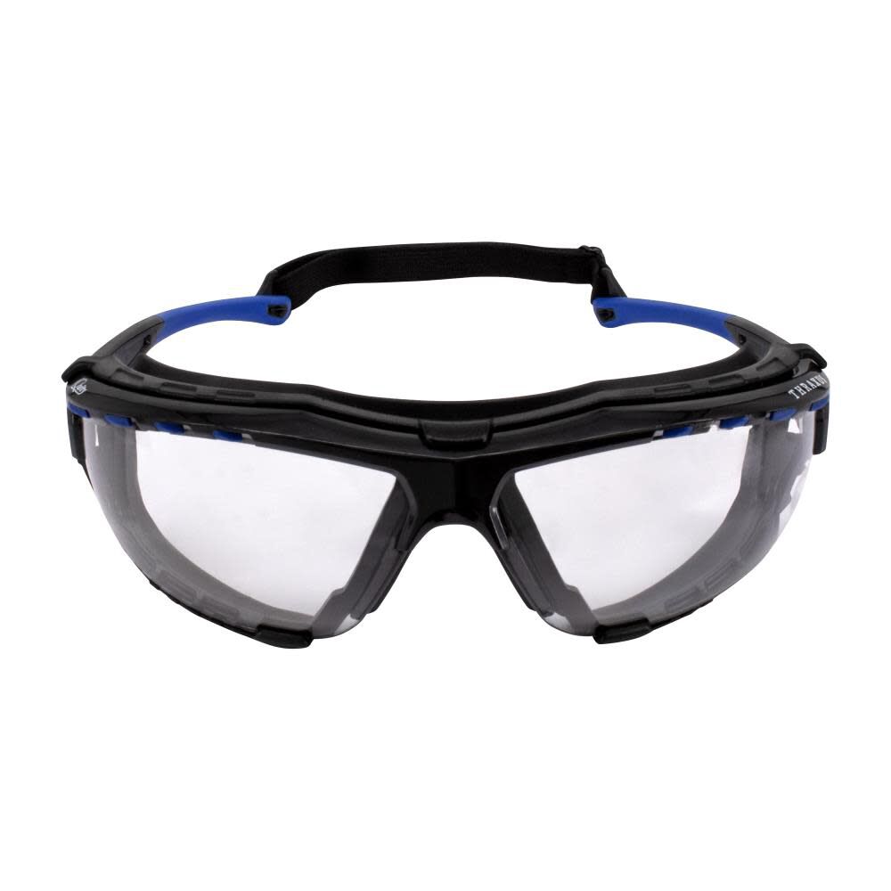 THRAXUS Elite IQUITY Safety Eyewear Blue w/ Rubber Gasket Clear IQ Lens TXE2-13ID