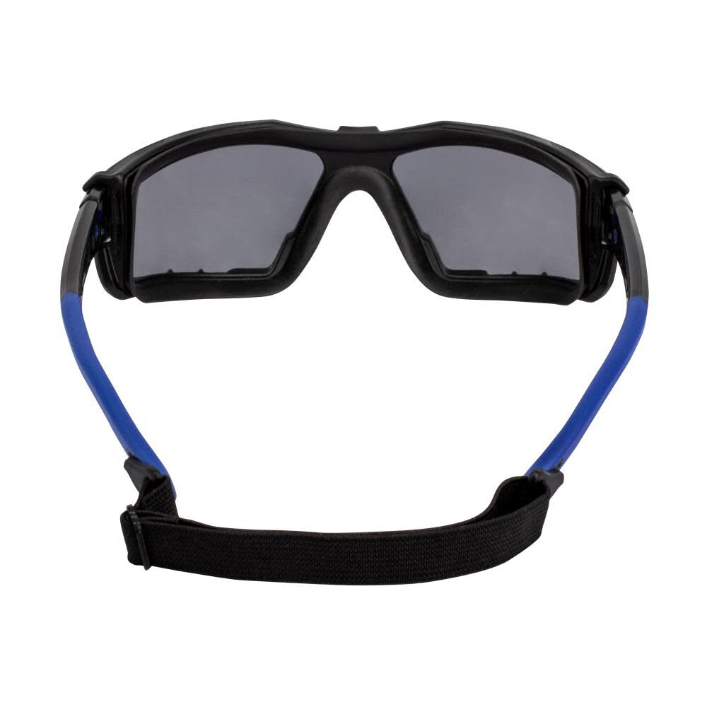 THRAXUS Elite IQUITY Safety Eyewear Blue w/ Rubber Gasket Smoke IQ Lens TXE2-23ID