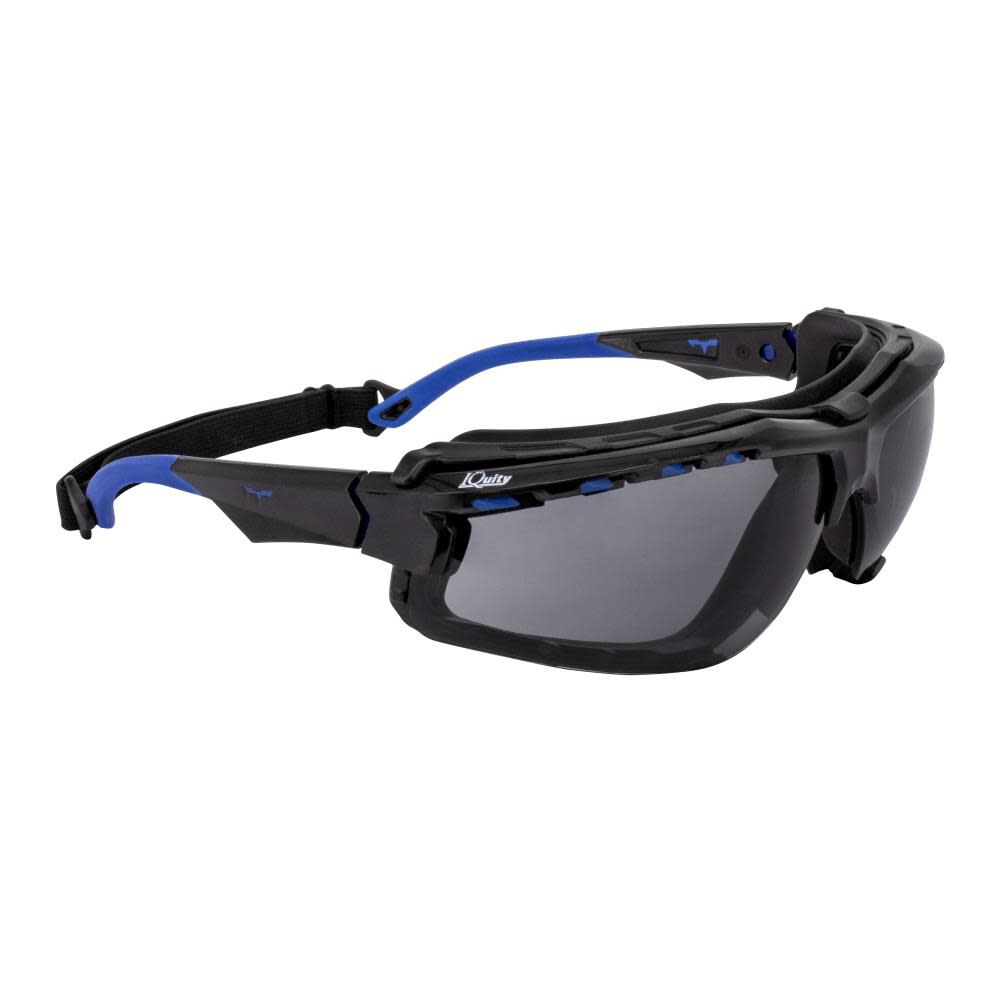 THRAXUS Elite IQUITY Safety Eyewear Blue w/ Rubber Gasket Smoke IQ Lens TXE2-23ID