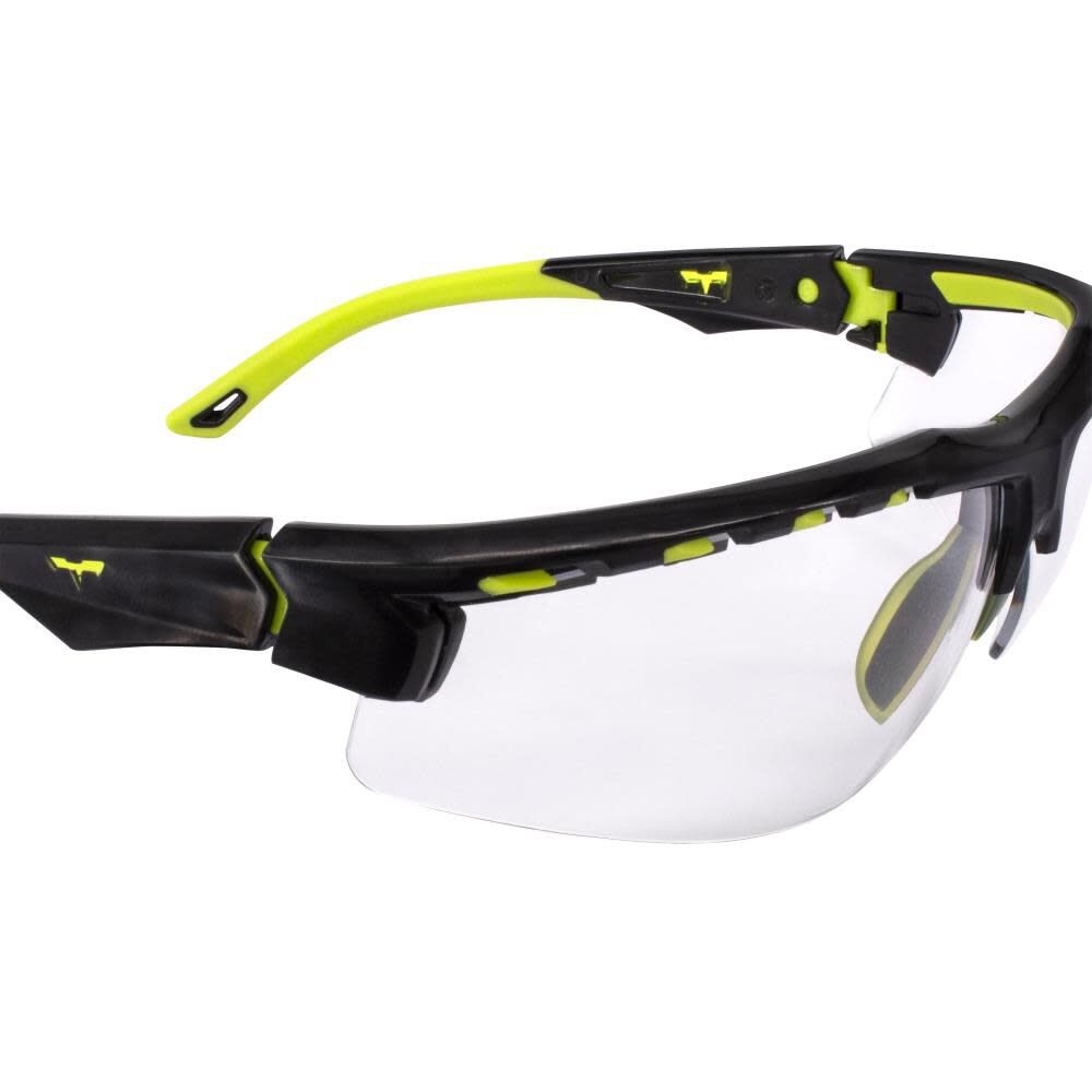 THRAXUS Elite Safety Eyewear Hi-Vis Features Clear Lens TXE8-10ID