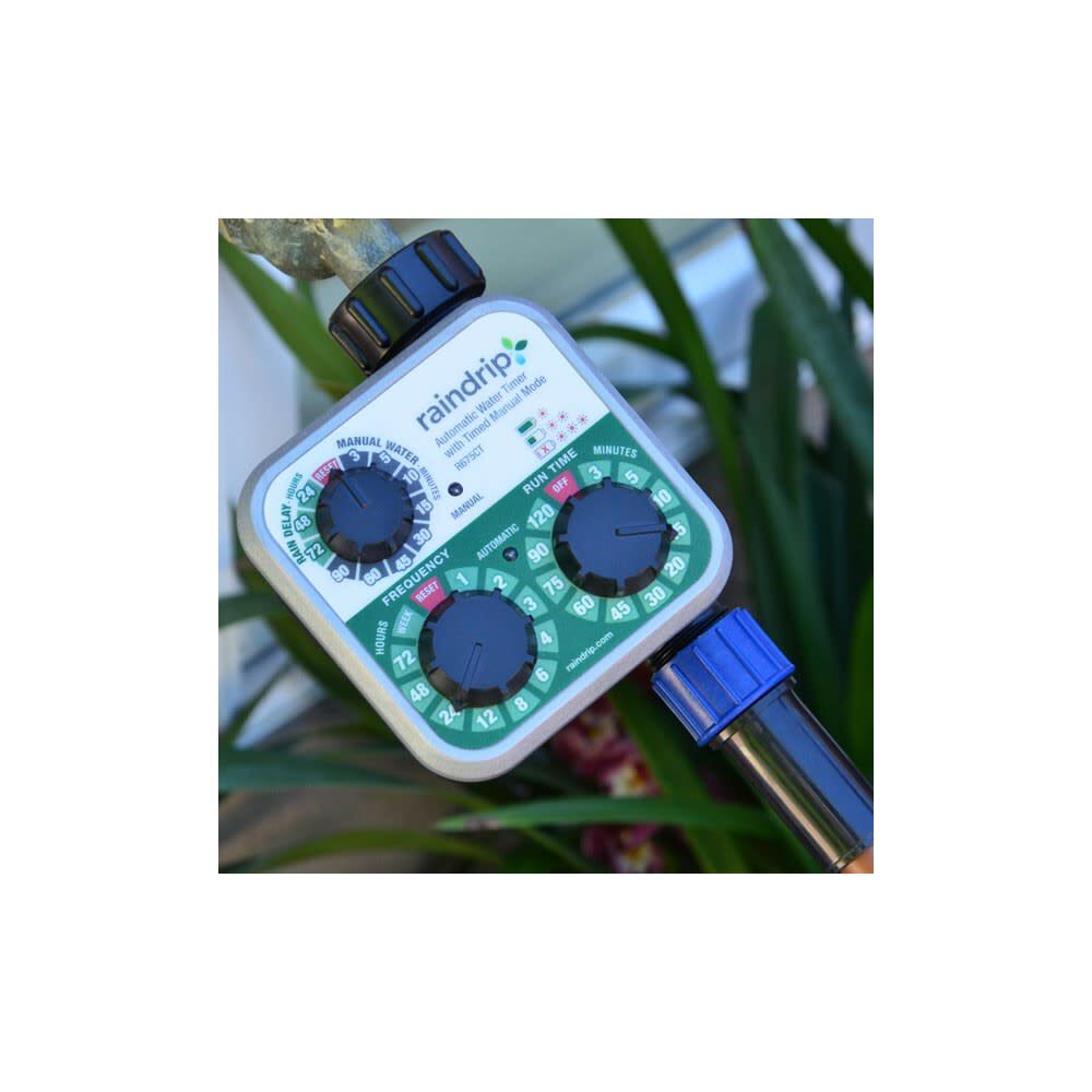 Watering Timer 1 Zone 3 Dial Display Set n Flow Battery Operated R675CT