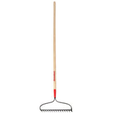 16in 15 Tine Bow Head Rake with 66in Wood Handle 63141