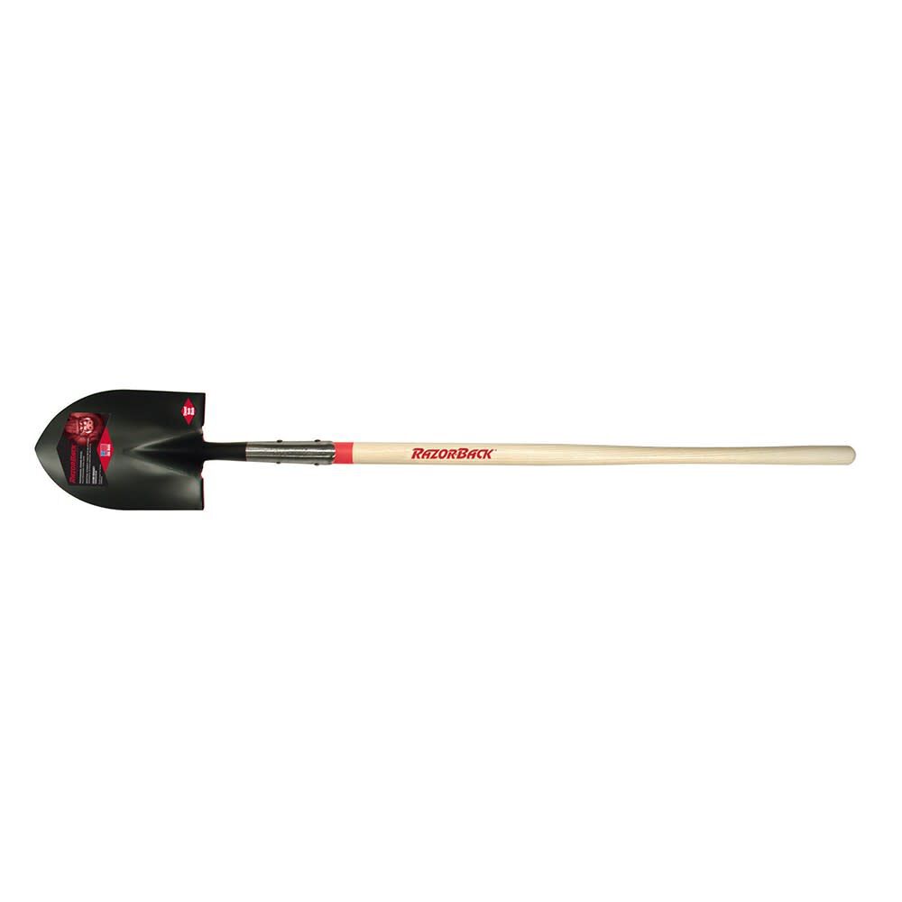48 In. Round Point Closed Back Digging Shovel with Wood Handle 45657