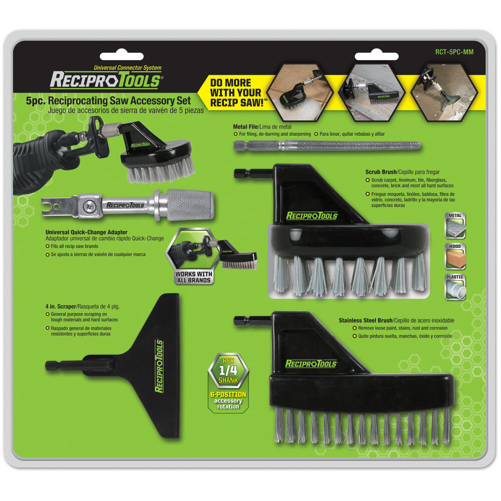 Attachment Set 5pc for Recipro Adapter RCT-5PC-MM