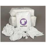 20 lb. Poly Bag of NEW White Knit Rags 138-01-25-20.00