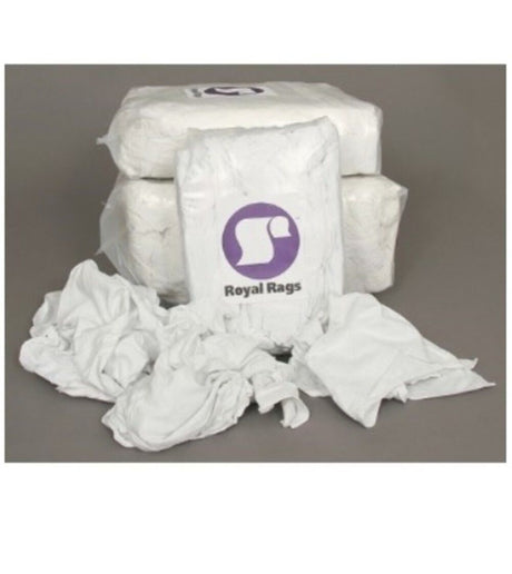 Textiles 20 lb. Poly Bag of White Cotton Rags 101-01-25-20.00