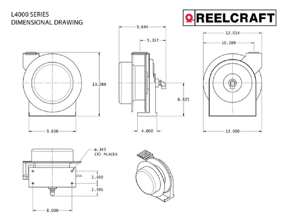 12/3 45 ft. Triple Outlet GFCI Power Cord Reel L 4545 123 9G