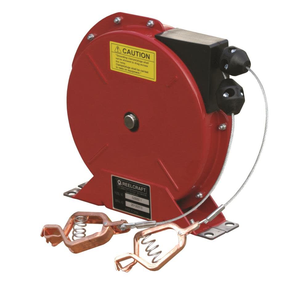 50 Ft. Spring Retractable Grounding Reel Steel G 3050 Y