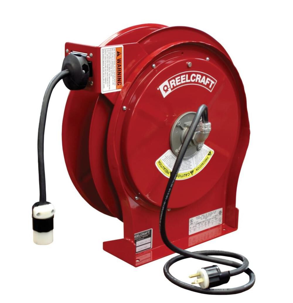 Single Receptacle Power Cord Reel Steel Series L5005 50' L 5550 123 3A