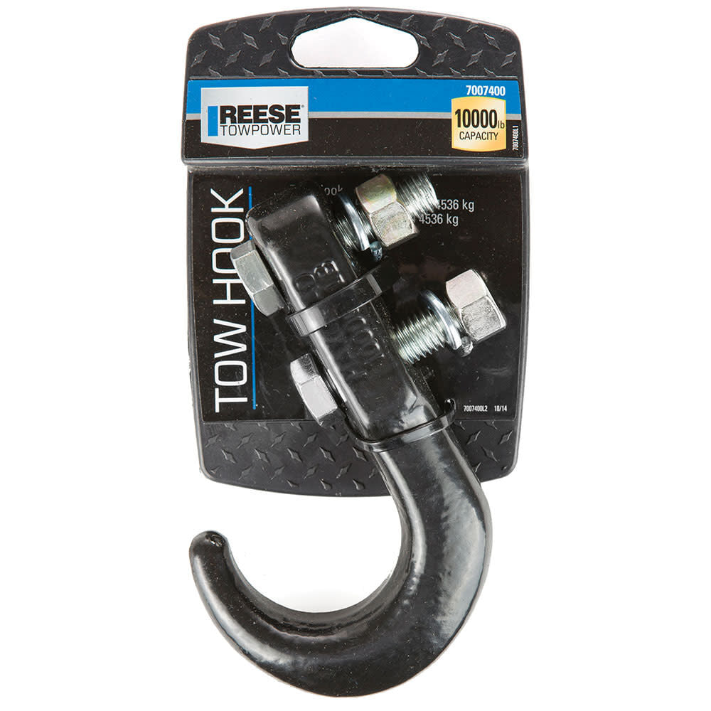 10000 lbs Black Universal Bolt On Tow Hook 8470460