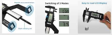 Digital Blade and Bit Height Gauge & Caliper with LCD Display 99-202