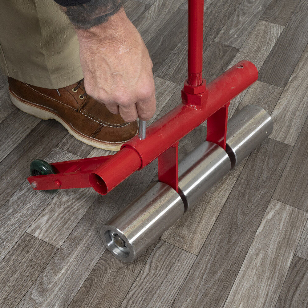 75 lb. Vinyl and Linoleum Floor Roller with Transport Wheels 10-950