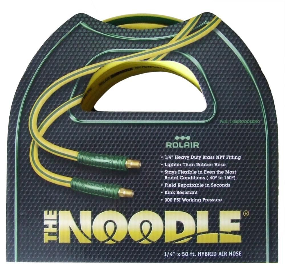 3/8 In. x 50 Ft. Noodle Air Compressor Hose (incl. 1/4in coupler/plug) 3850NOODLE