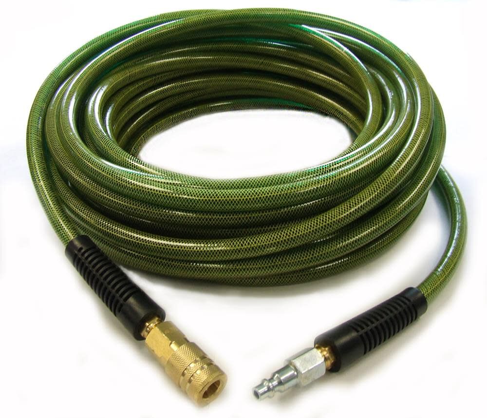 3/8In x 100Ft Poly Air Compressor Hose with Fittings 38100POLY