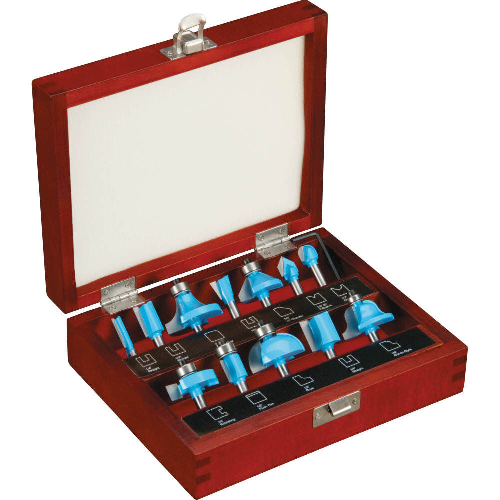 Router Bit Set 1/4in Shank 12pc DC1837