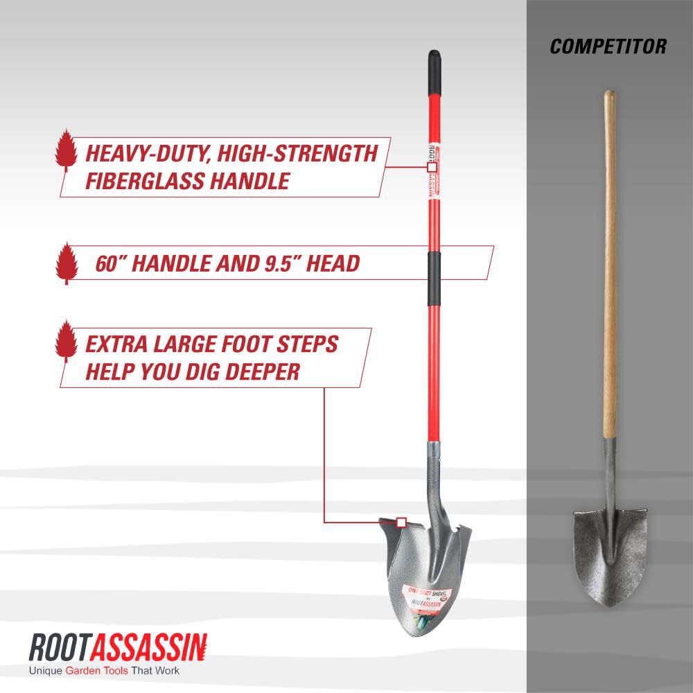 One Shot 60 in Long Handle Shovel OS002