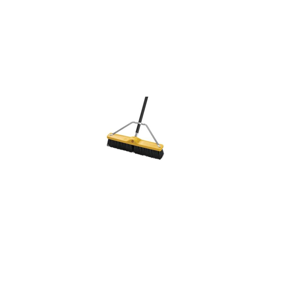 18in Black Medium Plastic Foam Block Floor Sweep Push Broom Head FG9B0600BLA