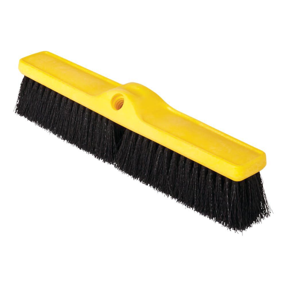 24in Black Medium Plastic Foam Block Floor Sweep Push Broom Head FG9B1000BLA