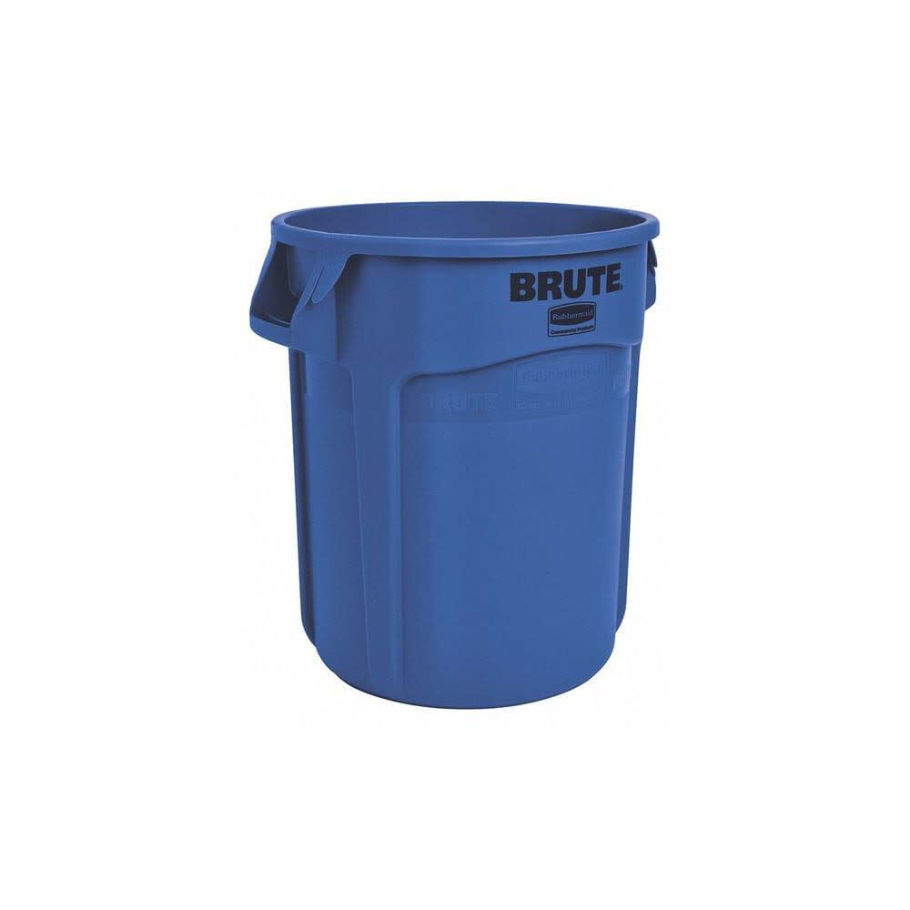 Vented Brute 10 Gallon Blue Resin Free-Standing Round Container 1779699