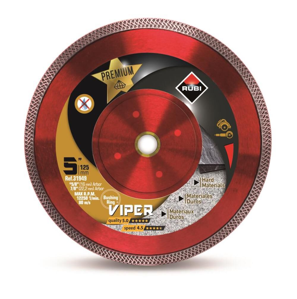 Blade Viper Mesh 5 In. Diamond Blade (7/8in and 5/8in Arbor) 31949