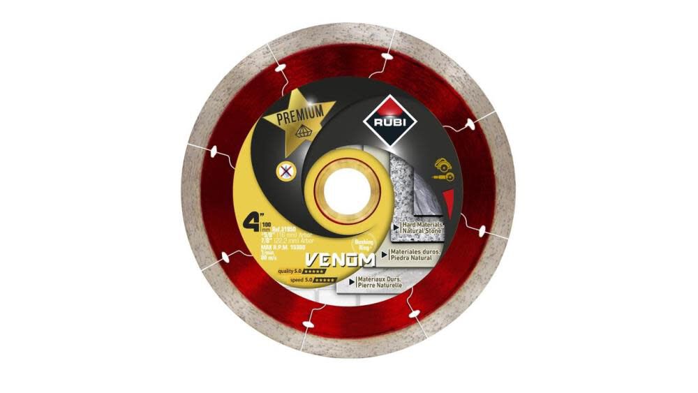 Premium Venom Dry 4 In. Diamond Blade (7/8in and 5/8in Arbor) 31950