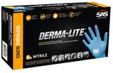 Derma-Lite Disposable Gloves Powdered Nitrile Box of 100 Gloves 2X 6610