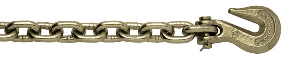 3/8 In. Grade 70 Transport Binder Chain Clevis Grab Hook Each End 20 Ft. 6600 Lbs. WLL H3226-5620