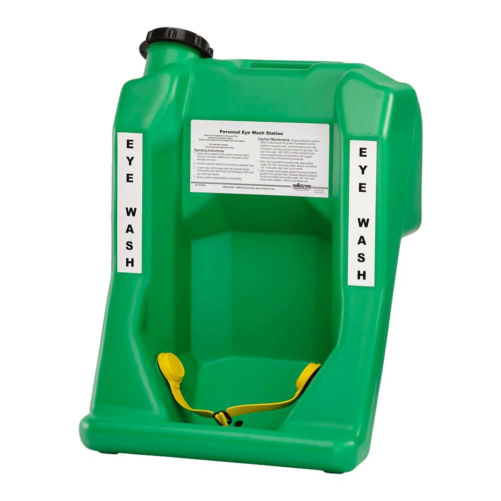 6 Gallon Gravity-Flow Portable Personal Eye Wash Station, Wall or Counter Mounting S90306