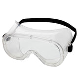 Flexible Soft Padded Protective Safety Goggle Direct Vent Uncoated Polycarbonate Lens Adjustable FR Strap Clear PVC Body Clear Tint S81000