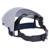 Single Crown Safety Face Shield with Ratchet Headgear Uncoated Aluminum Bound Window Clear Tint Gray Crown S30110