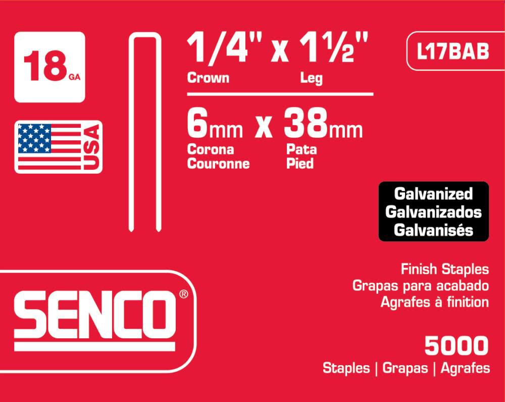 1-1/2 In 18 Gauge Medium Wire Staple L17BAB