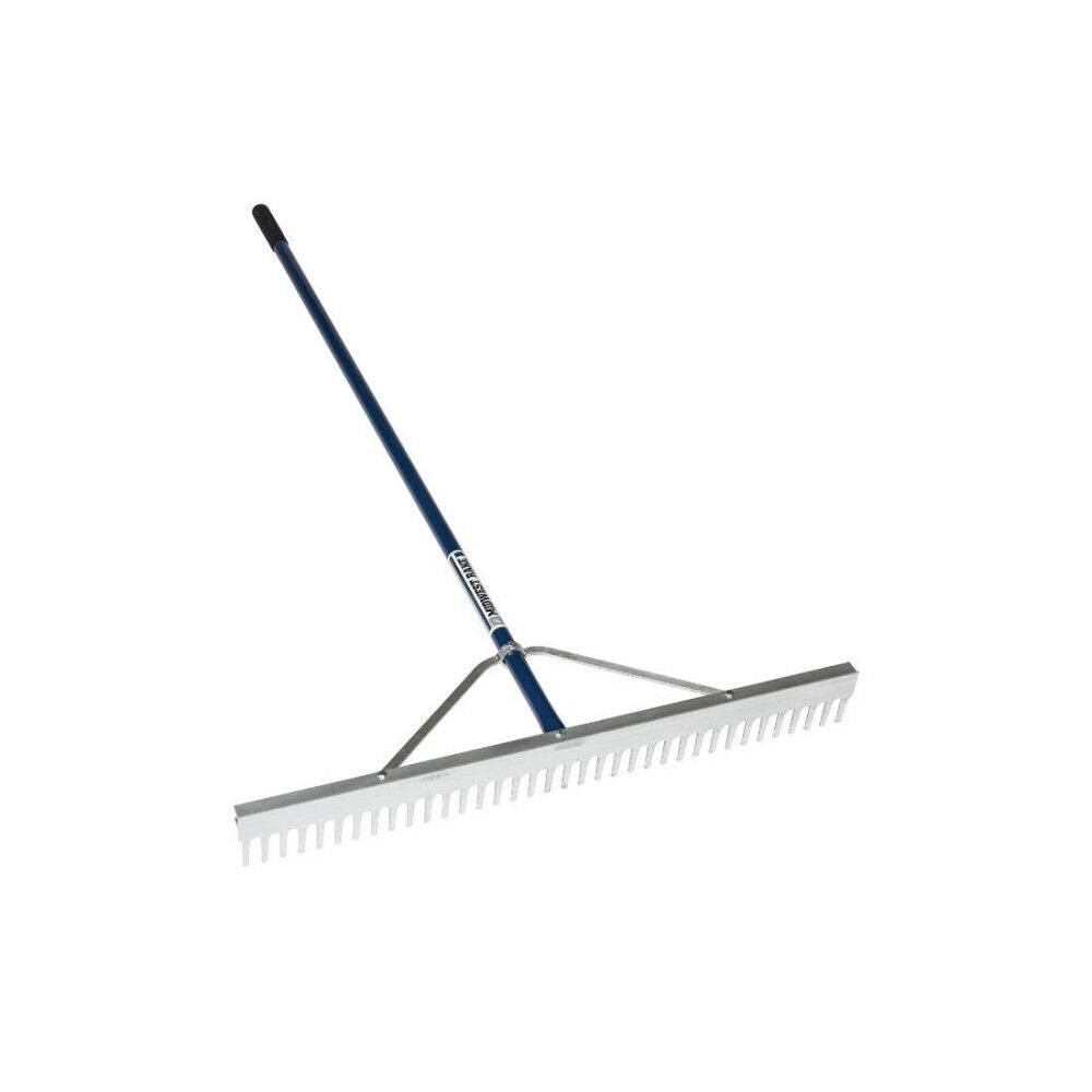 24 in Landscape Rake with Blue Aluminum Handle 10024