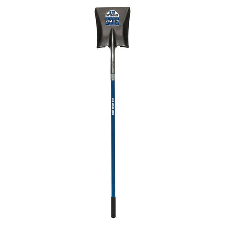 S400 Jobsite #2 Square Point Shovel 46 in Blue Fiberglass Handle 49452