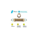 1/2 In PVC x 1/2in PVC Brass Slip Coupling UIP3008A