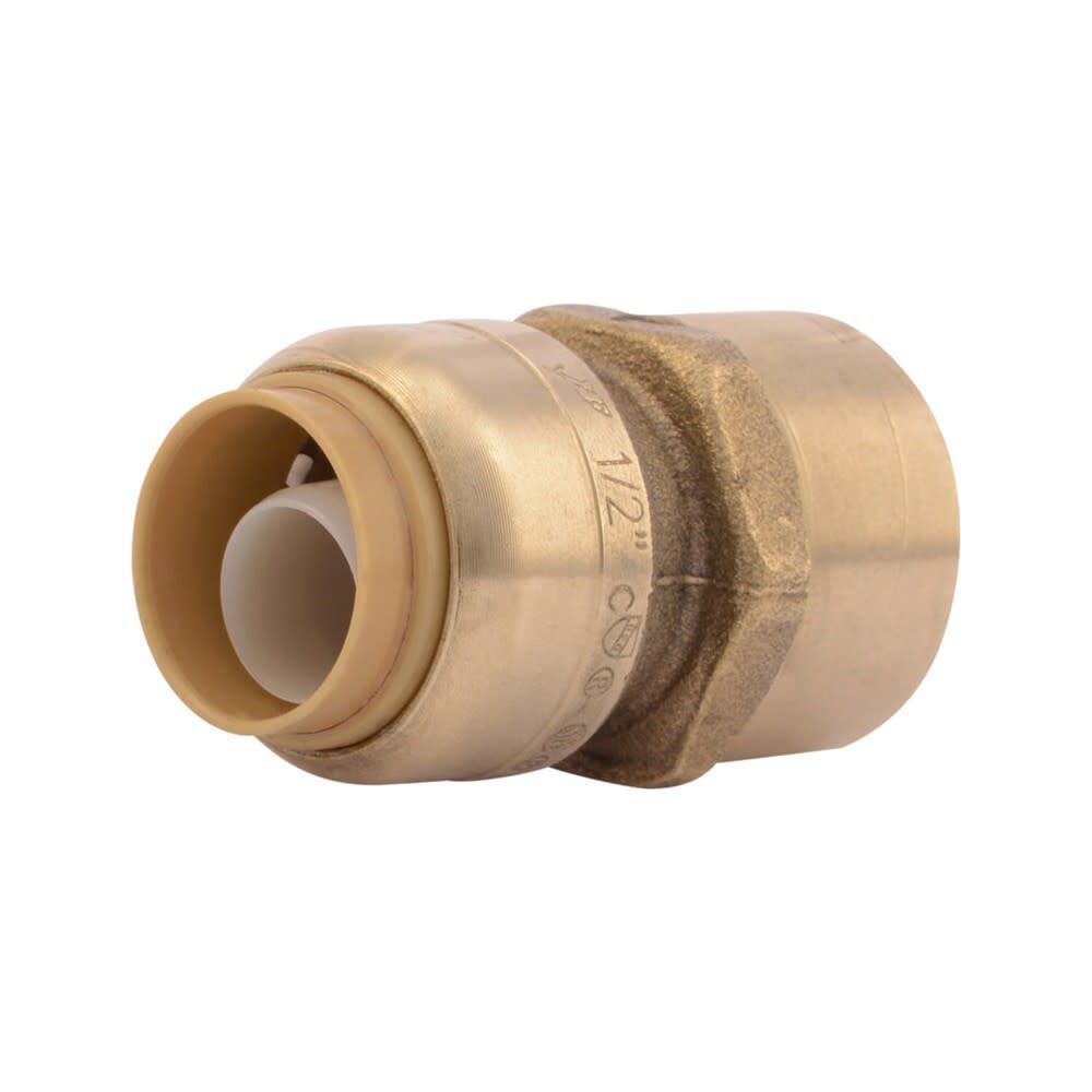 1/2in FPT T x 1/2in D FPT Brass Push Female Adapter U072LFA4