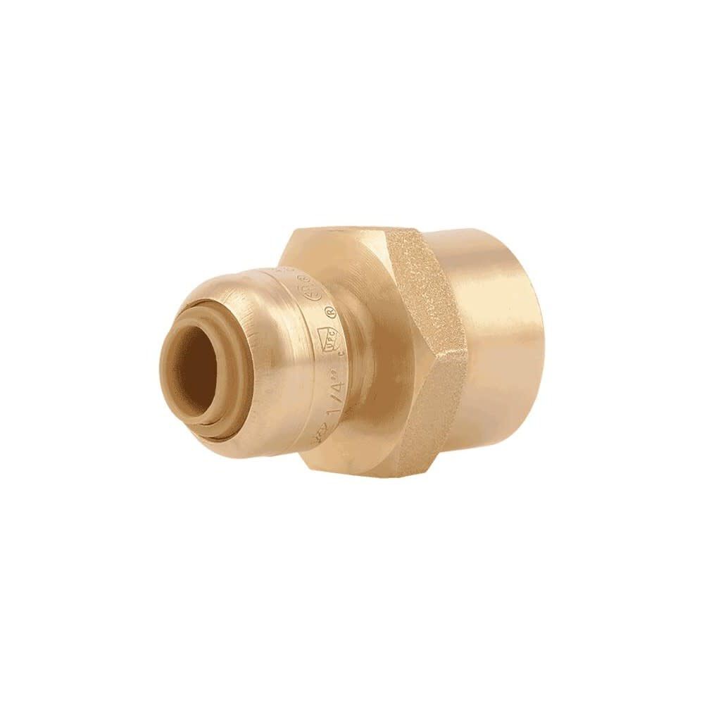 1/2in FPT T x 1/2in D FPT Brass Push Female Adapter U072LFA4