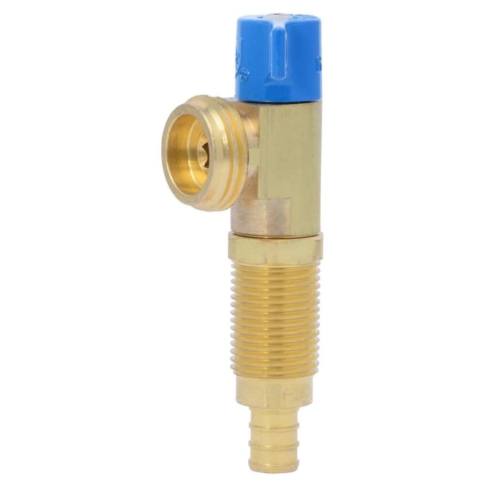 1/2in PEX Barb x 3/4in DZR Washing Machine Valve 24813A