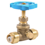 1/2in PTC T x 1/2in S Brass Stop & Waste Valve 24634LF