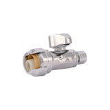 1/2in PTC T x 1/4in S Brass Straight Stop Valve 23337-0000LF