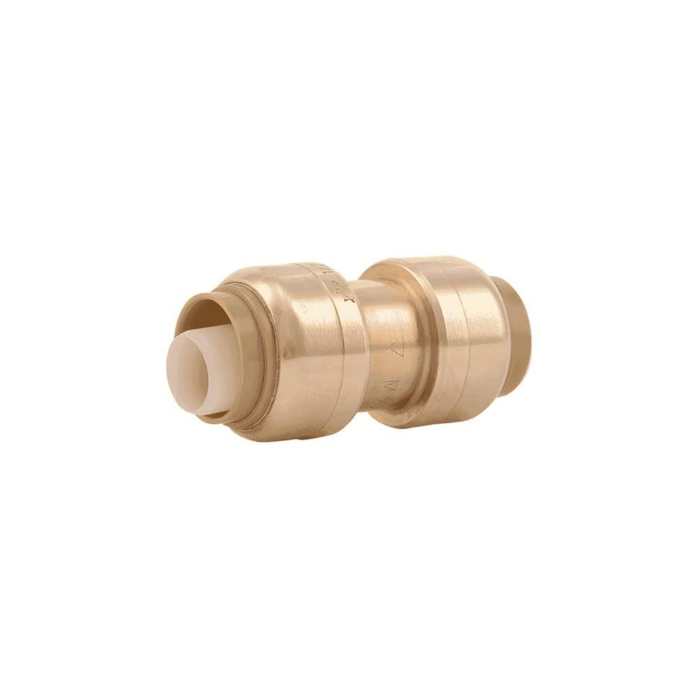 1/2in Push T x 1/2in D Push Brass Coupling U008LFA4