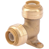 1/2in Push T x 1/2in D Push Brass Drop Ear Elbow U249LFA