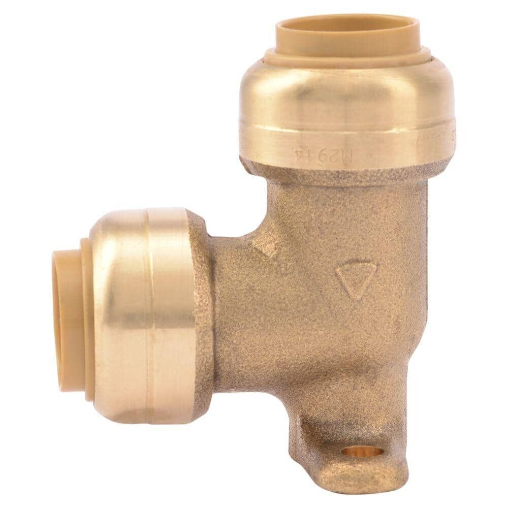 1/2in Push T x 1/2in D Push Brass Drop Ear Elbow U249LFA