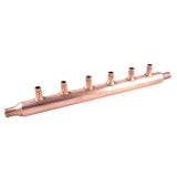 1/2in T x 3/4in D Crimp Copper 6 Port Manifold Tee 22788A