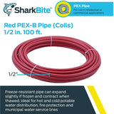 1/2in x 100' Red Polyethylene PEX Coil Tubing U860R100