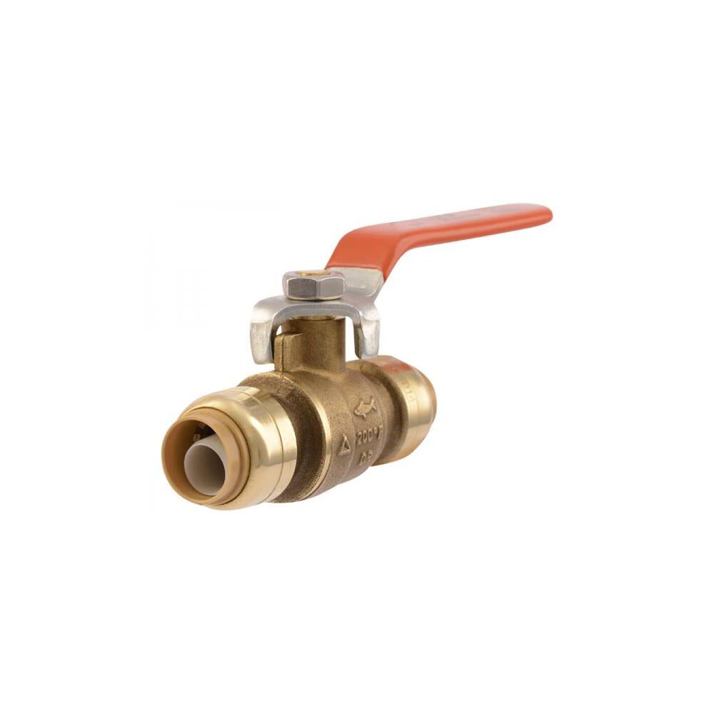 1/2in x 1/2in 200 Psi Brass Push Fit Ball Valve 22222-0000LFA