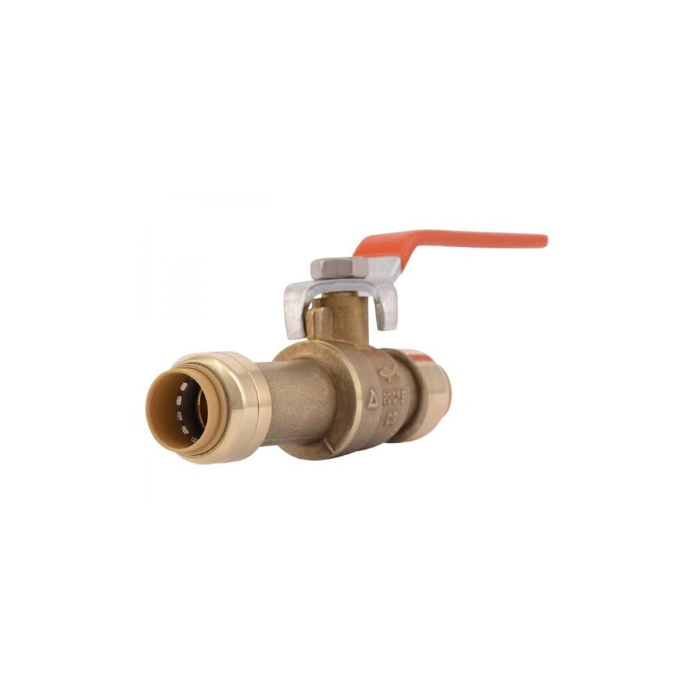 1/2in x 1/2in Brass Push Fit Ball Valve 24735LF