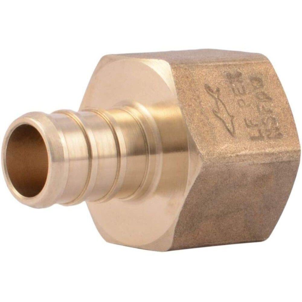 1/2in x 1/2in FNPT Brass Crimp Female Connector UC072LFA10