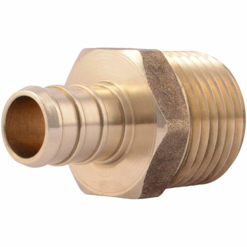 1/2in x 1/2in MNPT Brass Crimp Male Connector UC120LFA10