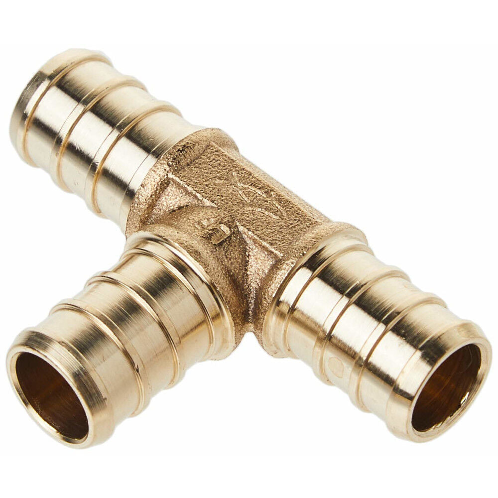 1/2in x 1/2in x 1/2in PEX Brass Crimp Tee UC362LFA10