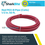 1/2in x 50' Red Polyethylene PEX Coil Tubing U860R50